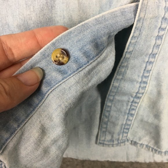 Larry the Cable Guy Shirt 2X Git R Done Cutoff Fringe Denim Button Up Rebel Flag - Picture 6 of 12